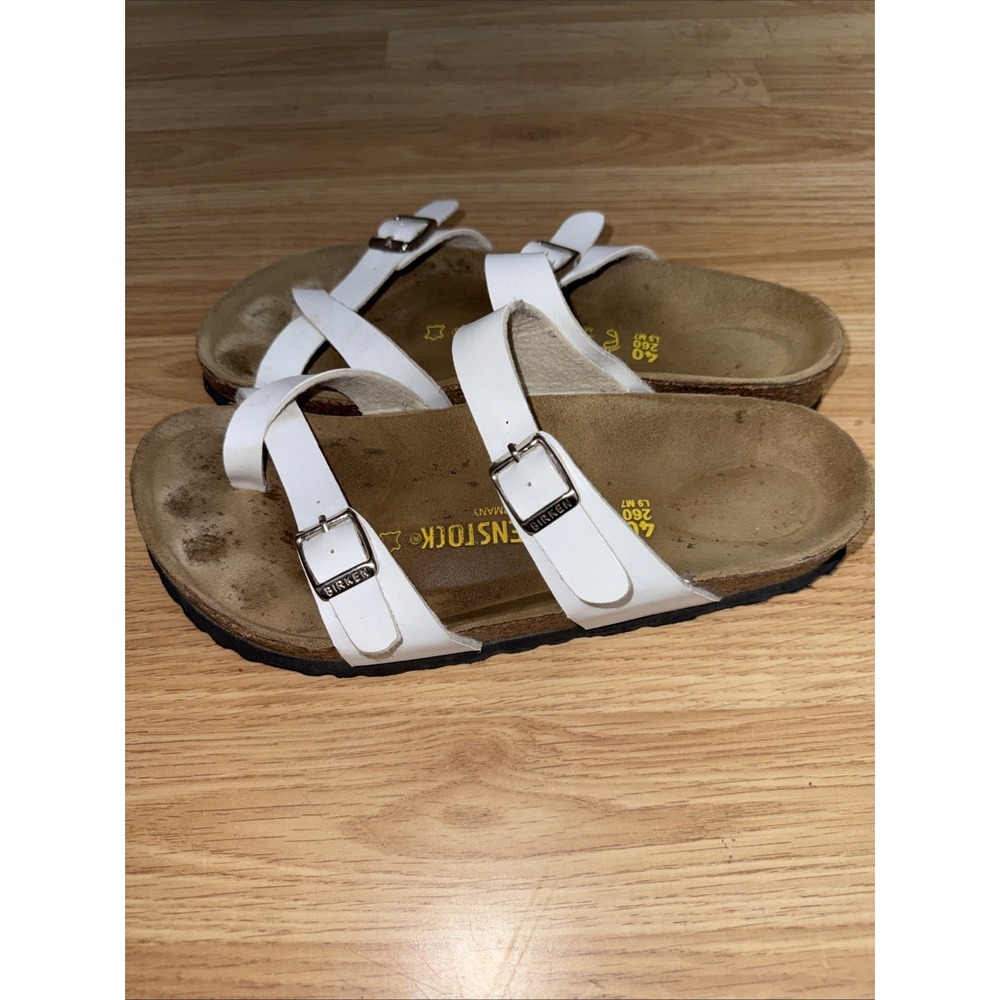 Birkenstock Mayari Birko-Flor Women's Sz 9 EU 40 White Strappy Sandals